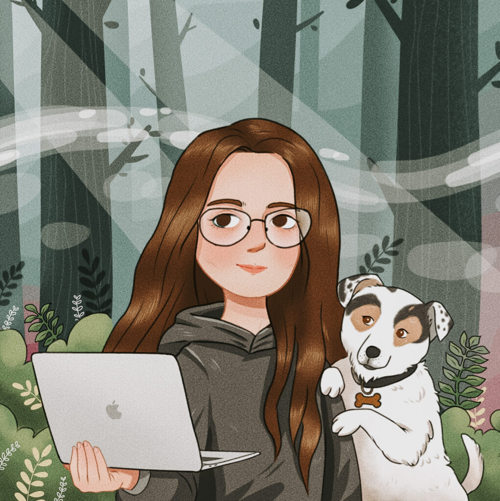 Comic von Eliane mit Hund im Wald